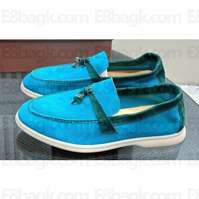 Loro Piana Summer Charms Walk Women/Men Suede Loafers 10 2024