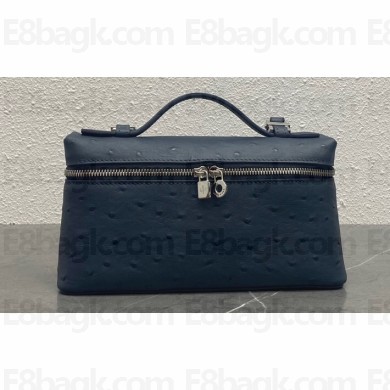 Loro Piana Extra Pocket L19 Bag in Ostrich Leather 01