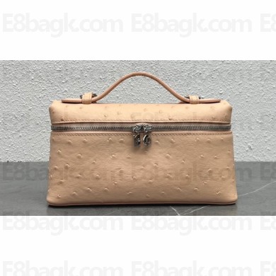 Loro Piana Extra Pocket L19 Bag in Ostrich Leather 02