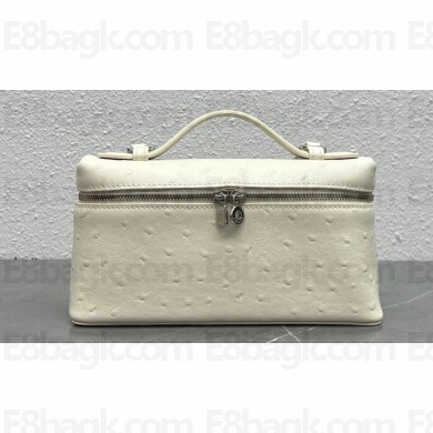Loro Piana Extra Pocket L19 Bag in Ostrich Leather 03