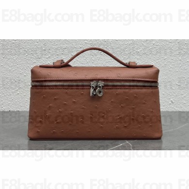 Loro Piana Extra Pocket L19 Bag in Ostrich Leather 04