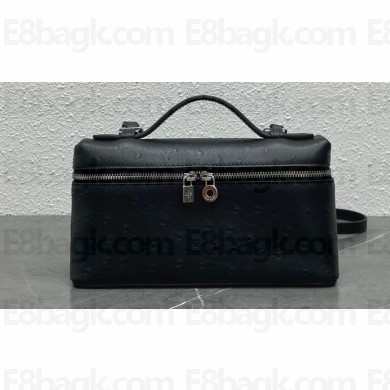 Loro Piana Extra Pocket L19 Bag in Ostrich Leather 08