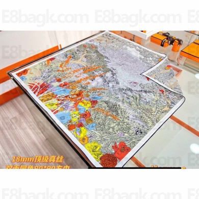 Hermes scarf 90x90cm in silk twill Top Quality 149 2024