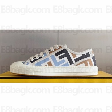 Fendi Domino Women/Men FF canvas fabric low-tops Sneakers Multicolor 2024