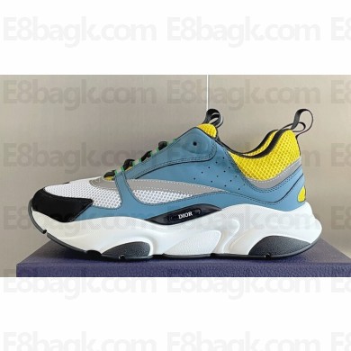 Dior Technical Mesh and Smooth Calfskin B22 Men's Sneakers Top Quality 50 2024