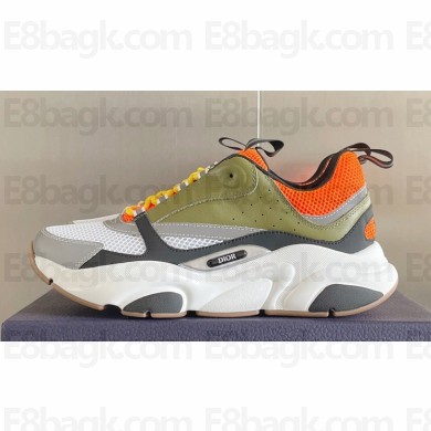 Dior Technical Mesh and Smooth Calfskin B22 Men's Sneakers Top Quality 56 2024