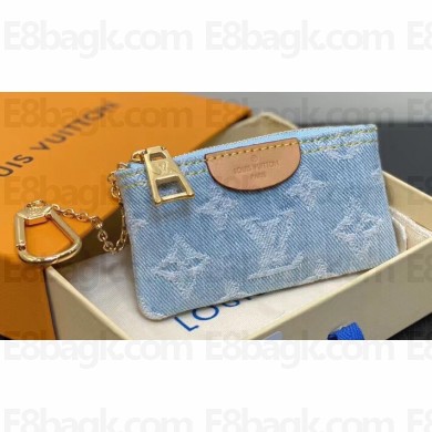 Louis Vuitton Monogram Denim Key Pouch M82961 LV By The Pool Sky Blue 2024