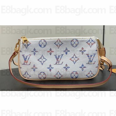 Louis Vuitton Monogram jacquard fabric Pochette Accessoires Mila Bag Multicolor Beige 2024
