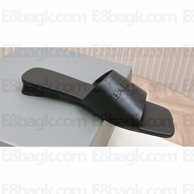Balenciaga Duty Free Flat Sandals in shiny soft sheepskin Black 2024