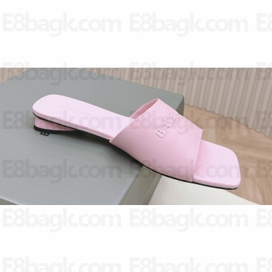 Balenciaga Duty Free Flat Sandals in shiny soft sheepskin Pink 2024