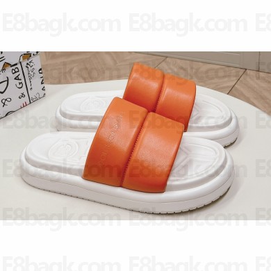 Dolce & Gabbana Padded and quilted Nappa-look fabric Men's sandals Orange 2024