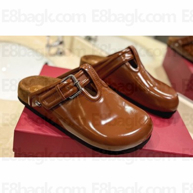 Valentino Fussfriend footbed Women/Men Fussbett Sabots in calfskin leather Brown 2024
