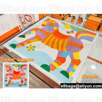Hermes scarf 90x90cm in silk twill Top Quality 166 2024