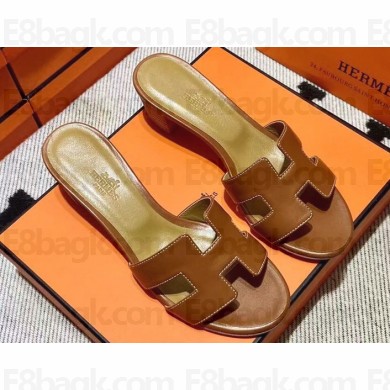 Hermes Heel 5cm Oasis Sandals in Swift Box Calfskin (original quality) 90