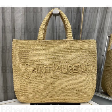 Saint Laurent Tote bag in raffia 776763 Beige 2024