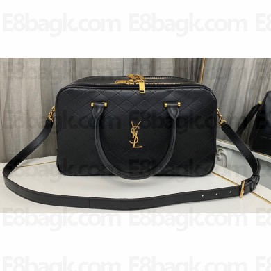 Saint Laurent Lyia Duffle Bag in quilted lambskin 766785 Black 2024