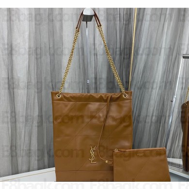 Saint Laurent JAMIE 4.3 POCHON Bag in lambskin 781666 Brown 2024