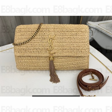 Saint Laurent KATE 99 TASSEL bag in raffia 604276 2024