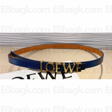 Loewe Width 1.5cm Belt in smooth calfskin with metallic LOEWE lettering 03