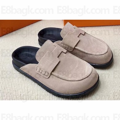 Hermes Go Women/Men mules in suede calfskin (original quality) 05