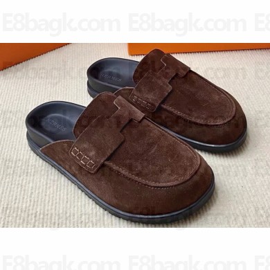 Hermes Go Women/Men mules in suede calfskin (original quality) 07