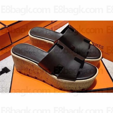 Hermes Eze 30 sandals in calfskin Black (original quality)