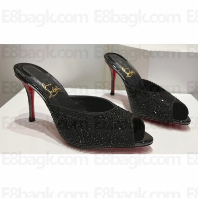 Christian Louboutin Heel 8.5cm/10cm Me Dolly Mules in Crystal Black 2024