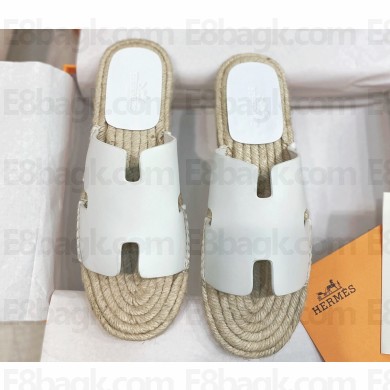 Hermes Antigua espadrilles in Calfskin White 2024