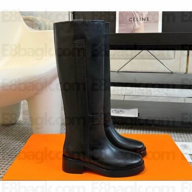 Hermes Heel 4.5cm Horse boots in calfskin Black 2024