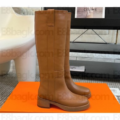 Hermes Heel 4.5cm Horse boots in calfskin Brown 2024