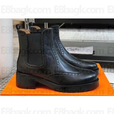 Hermes Heel 4.5cm Findlay ankle boots in Calfskin Black 2024