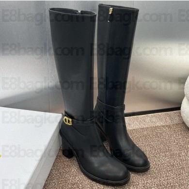 Dior Heel 7cm 30 Montaigne High Boots in Calfskin Black 2024