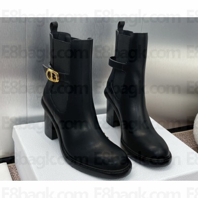 Dior Heel 7cm 30 Montaigne Ankle Boots in Calfskin Black 2024