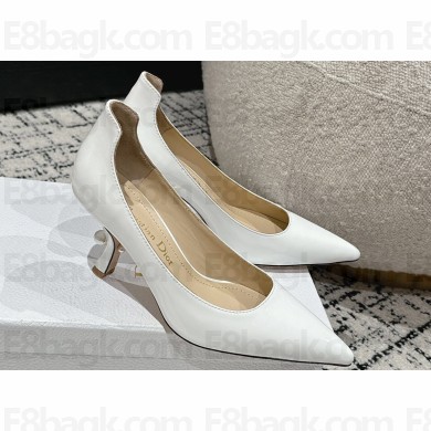 Dior Heel 7.5cm Tribales Pumps in Patent Calfskin White 2024