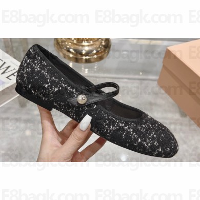 Dior Ballet Flats with Strap in Cannage Tweed 04 2024