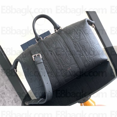 Dior Weekender 40 Bag in Black Dior Gravity Leather and Black Grained Calfskin 2024