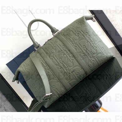 Dior Weekender 40 Bag in Khaki Dior Gravity Leather and Khaki Grained Calfskin 2024
