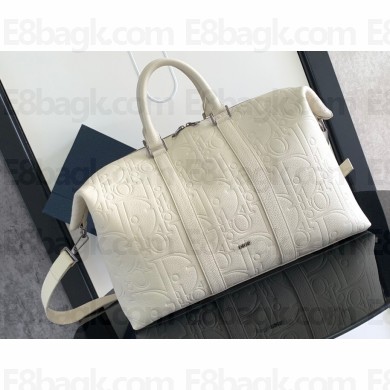 Dior Weekender 40 Bag in Beige Dior Gravity Leather and Beige Grained Calfskin 2024