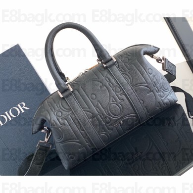 Dior Weekender 25 Bag in Black Dior Gravity Leather and Black Grained Calfskin 2024
