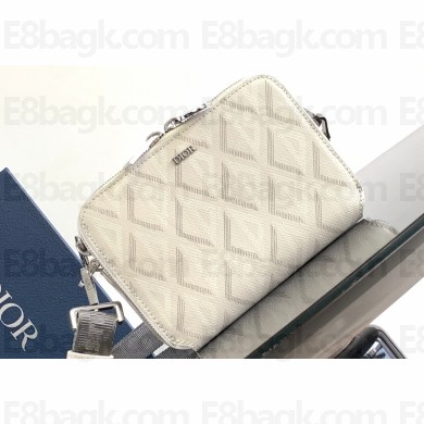 Dior Zipped Pouch Bag with Strap in Creamy CD Diamond Canvas 2024