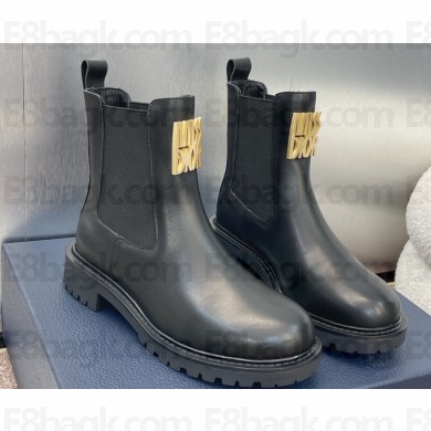 Miss Dior Heel 2.5cm Ankle Boots in Black Calfskin 2024