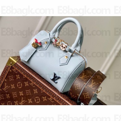 Louis Vuitton Speedy 18 Bandoulière Bag M24606 Leather Sky Blue 2024