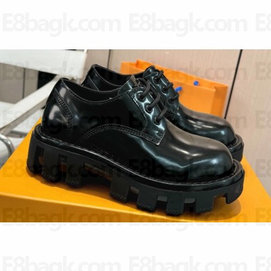 Louis Vuitton LV Checker Women/Men Derby Shoes Glazed calf leather Black 1ACWSK 2024