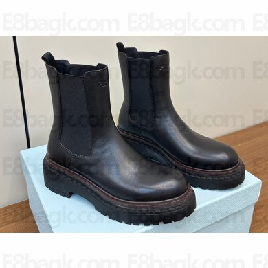 Prada Leather Chelsea boots 1T744N Black 2024