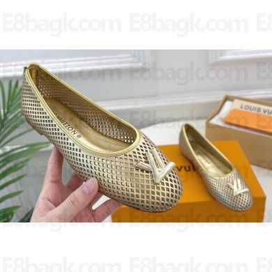 Louis Vuitton Shake Flat Ballerinas Perforated calf leather Gold 2024