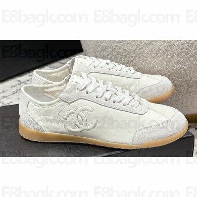 Chanel Calfskin & Suede Calfskin Sneakers G45996 White 2024
