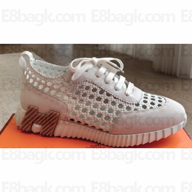 Hermes Bouncing Women/Men sneakers in printed braided silk 02 2024