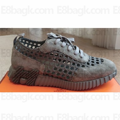 Hermes Bouncing Women/Men sneakers in printed braided silk 03 2024