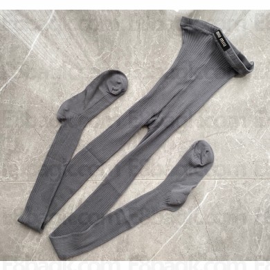 Miu Miu Ribbed knit Cotton tights MCZ480 05 2024