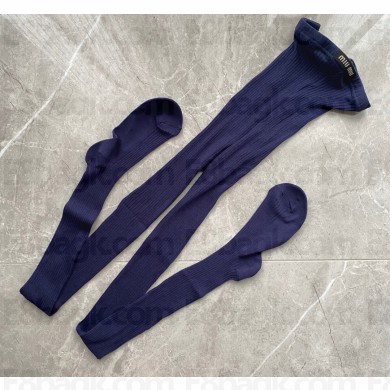 Miu Miu Ribbed knit Cotton tights MCZ480 07 2024